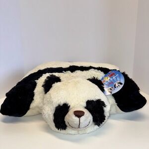 Pillow Pet Panda Bear Large 18″ White Black Plush 2010 Original